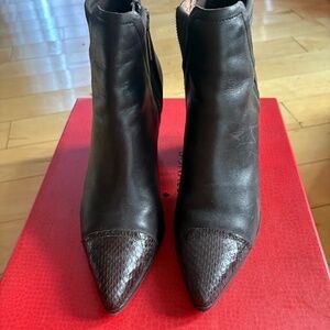Donald J Pliner Vaughn Brown Leather Boots